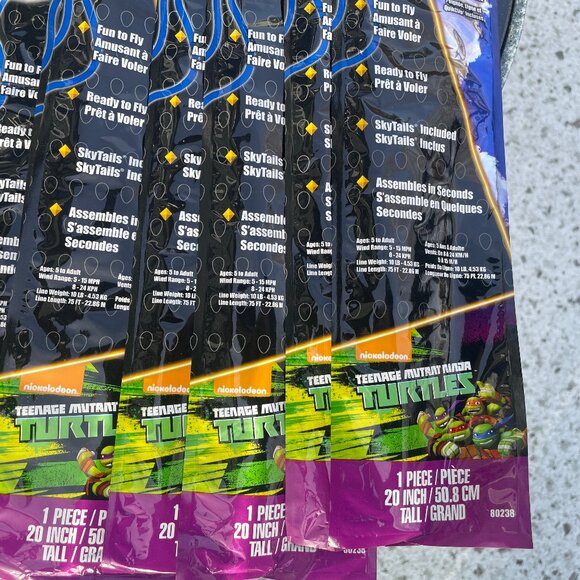 Teenage Mutant Ninja Turtles Facekite Kite Lot of 11 New Sealed 20" - Picture 3 of 5